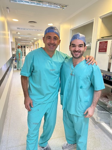 Dr. Romero con el Dr. Federico Flaherty en Argentina