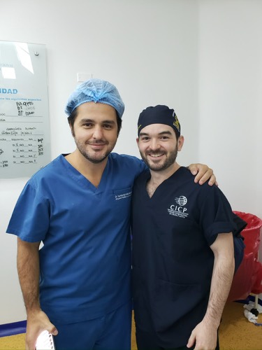 Dr. Romero con el Dr. Humberto Uribe Morelli en Colombia